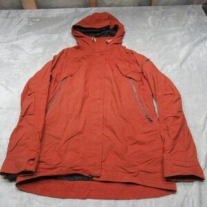 Holden Jacket Womens‎ Large Orange RECCO Waterproof Breathable Hooded Outerwear